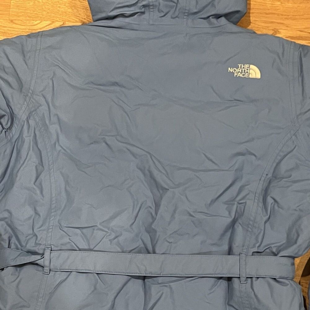 The‎ North Face Belted 550 Womens Large Jacket Coat Goose Down Puffer Blue - Picture 4 of 13